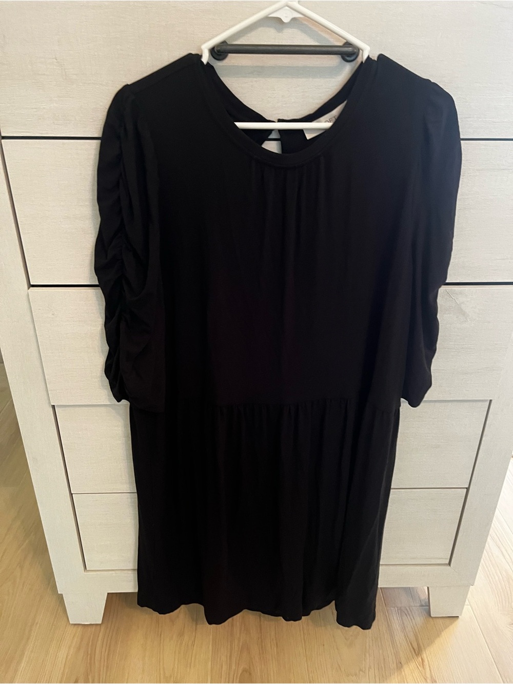 LOFT Black Short Sleeve Dress in XXL